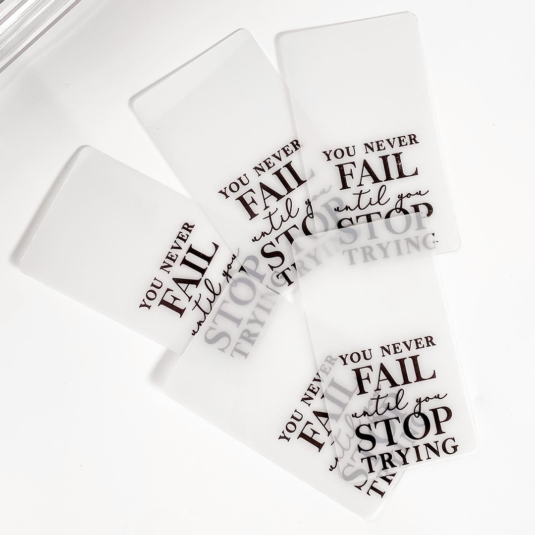 Task Card Plastic | CLEAR | NEVER FAIL